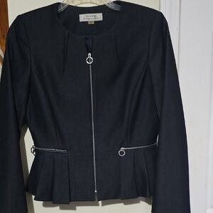 Tahari Black Blazer with Metallic Accents